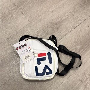 FILA White and Navy Belt Bag